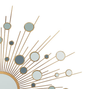 Safavieh ARIAH Sunburst Mirror - Luxurious Gold Wall Art, Modern Geometric Design for Stylish Home Decor MRR1030A