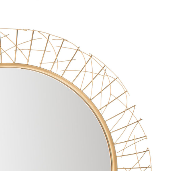 Safavieh ELSIE Mirror - Contemporary Geometric Design with Intricate Iron Frame for Elegant Home Décor Gold MRR1033A