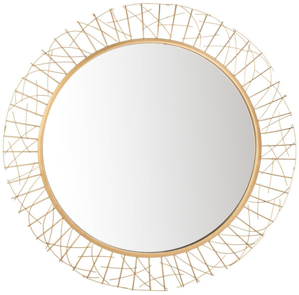 Safavieh ELSIE Mirror - Contemporary Geometric Design with Intricate Iron Frame for Elegant Home Décor Gold MRR1033A