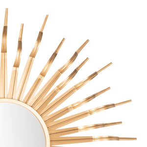 Safavieh NAYA Sunburst Mirror - Boho Chic Wall Decor with Radiant Gold Tines for Coastal Inspired Spaces Assorted MRR1034B