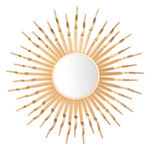 Safavieh NAYA Sunburst Mirror - Boho Chic Wall Decor with Radiant Gold Tines for Coastal Inspired Spaces Assorted MRR1034B