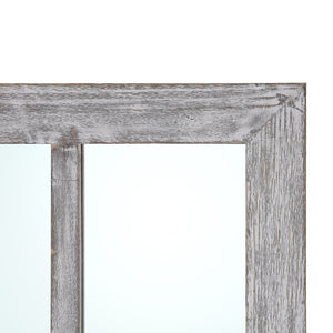 Safavieh LONSA, 24-Inch Grey Window-Pane Mirror - Farmhouse Charm for Modern Decor, Easy to Hang & Brighten Spaces MRR1039A