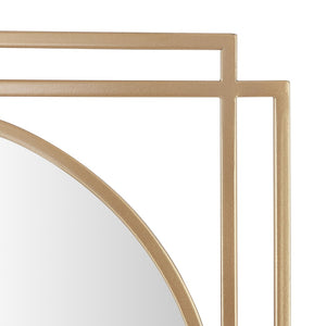 Safavieh RESSER, 20.25-Inch Gold Iron/MDF Mirror - Elegant Accent for Entryways, Living Rooms & Bedrooms MRR1044A