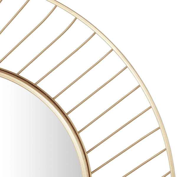 Safavieh FONNA, 30-Inch Gold Iron/MDF Mirror - Sculptural Design for Modern Spaces, Stylish Home Décor Statement MRR1046A