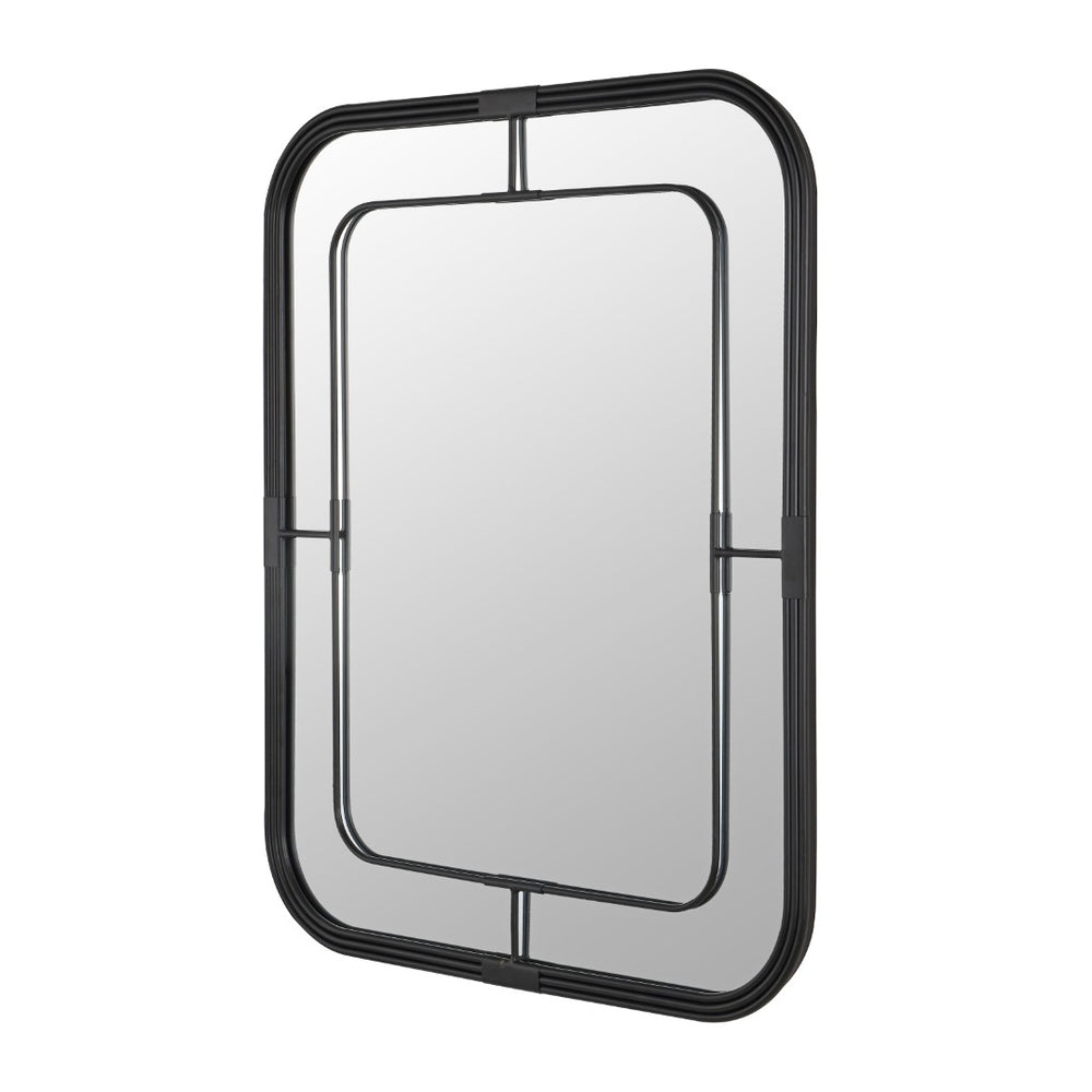 Safavieh SILTER, 22-Inch Jet-Black Iron/MDF Mirror - Timeless Mid-Century Modern Accent for Any Room MRR1049A