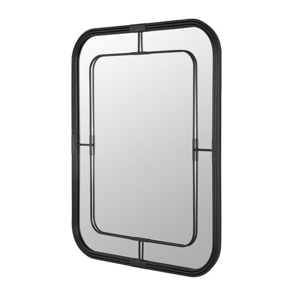 Safavieh SILTER, 22-Inch Jet-Black Iron/MDF Mirror - Timeless Mid-Century Modern Accent for Any Room MRR1049A