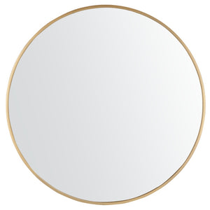 Safavieh RINLON, 30-Inch Gold Round Mirror - Modern Minimalist Accent for Entryways and Gallery Walls MRR1051A