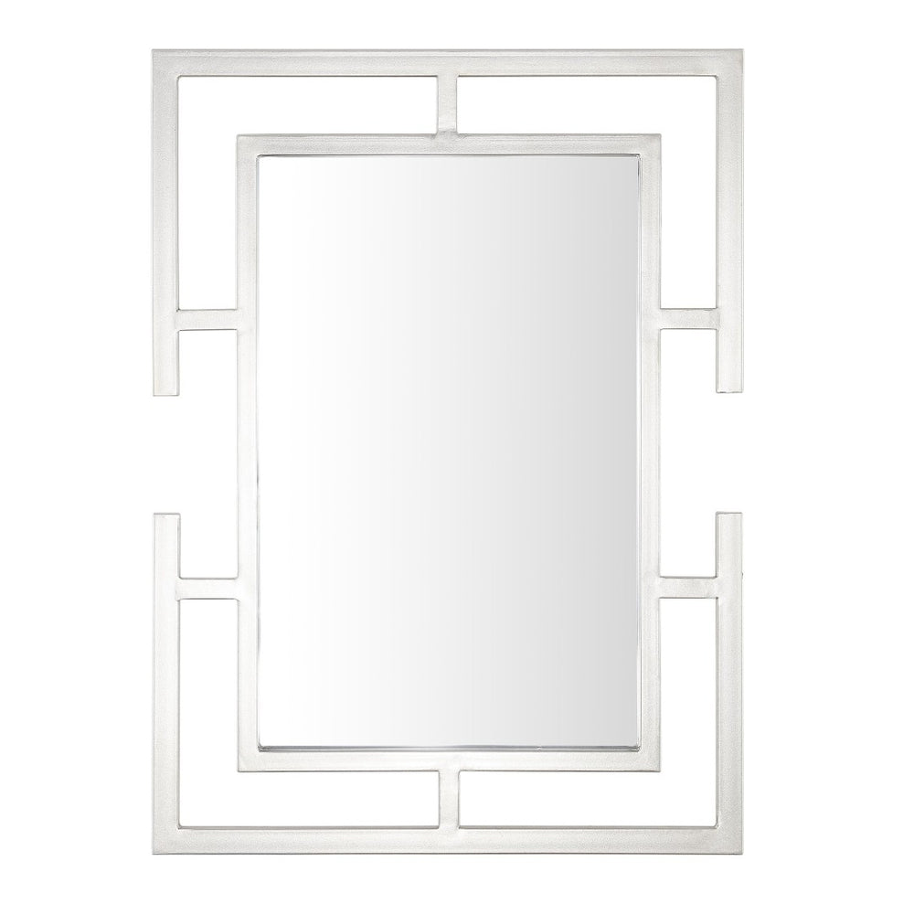 Safavieh GORLA, 22-Inch Silver Iron Mirror – Elegant Accent for Living Rooms, Bedrooms & Entryways MRR1054A