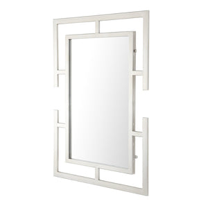Safavieh GORLA, 22-Inch Silver Iron Mirror – Elegant Accent for Living Rooms, Bedrooms & Entryways MRR1054A
