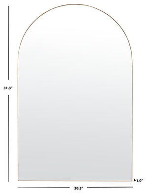 Safavieh JINLA, 20.25" Gold Arched Mirror - Timeless Design for Entryways, Bedrooms & Living Spaces, Elegant Finish MRR1055A