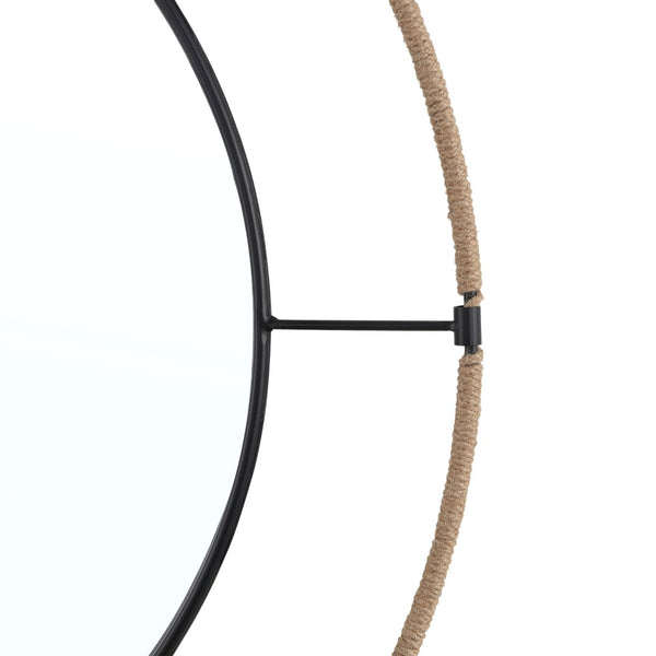 Safavieh DEMSON, 19.25-Inch Black Wall Mirror – Sleek Iron Frame, Contemporary Design for Any Room Décor MRR1058A