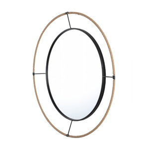 Safavieh DEMSON, 19.25-Inch Black Wall Mirror – Sleek Iron Frame, Contemporary Design for Any Room Décor MRR1058A