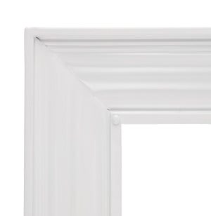 Safavieh LINSA, 24-Inch White Paneled Mirror - Farmhouse Style with Durable Iron & MDF Construction for Any Space MRR1059A