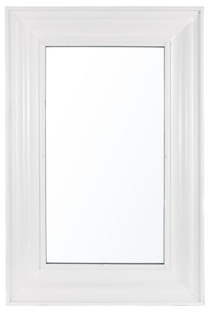 Safavieh LINSA, 24-Inch White Paneled Mirror - Farmhouse Style with Durable Iron & MDF Construction for Any Space MRR1059A