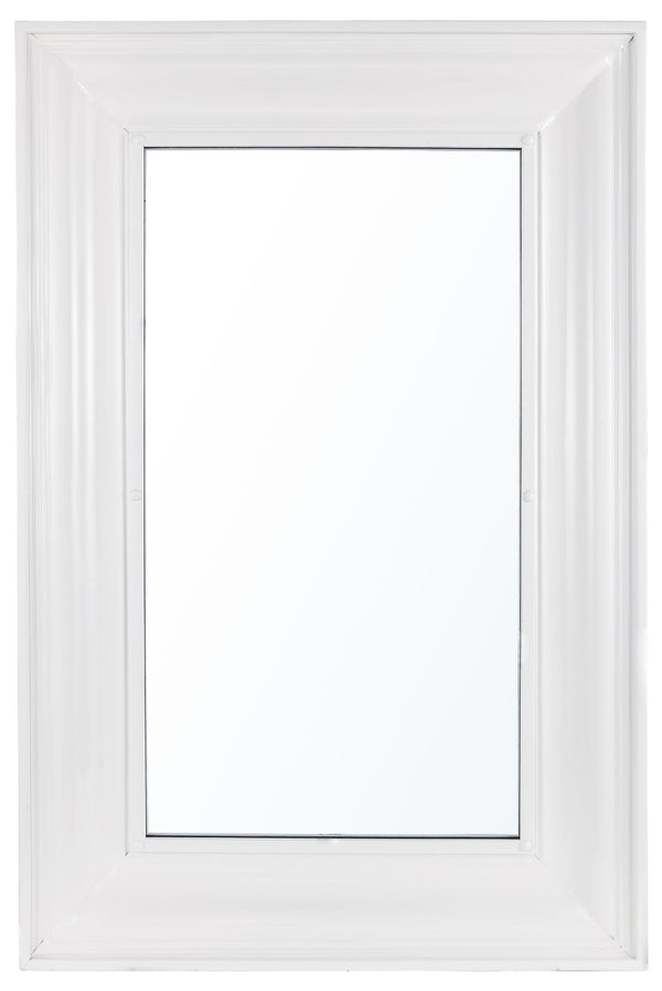 Safavieh LINSA, 24-Inch White Paneled Mirror - Farmhouse Style with Durable Iron & MDF Construction for Any Space MRR1059A