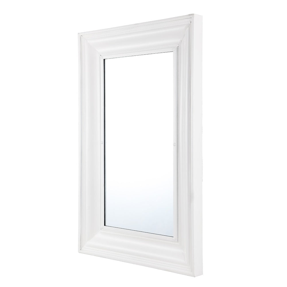 Safavieh LINSA, 24-Inch White Paneled Mirror - Farmhouse Style with Durable Iron & MDF Construction for Any Space MRR1059A