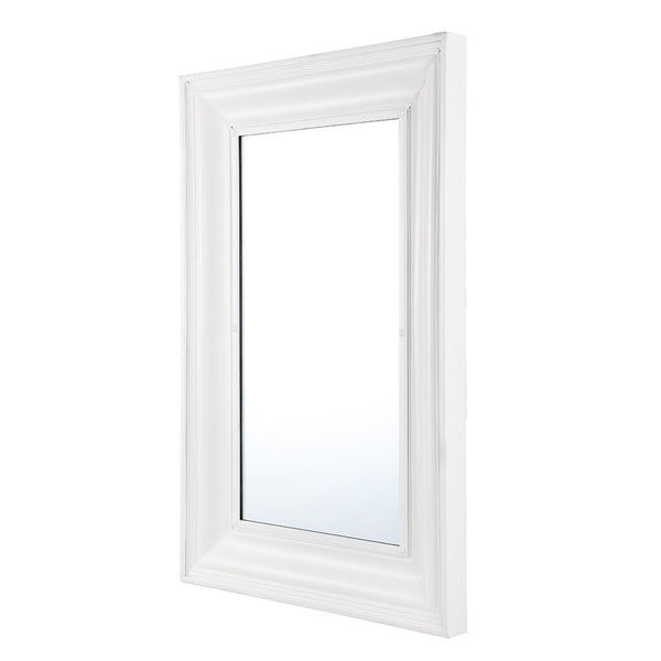 Safavieh LINSA, 24-Inch White Paneled Mirror - Farmhouse Style with Durable Iron & MDF Construction for Any Space MRR1059A