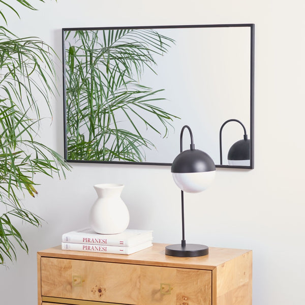 Safavieh YESMI, 24-Inch Black Iron/MDF Mirror – Elegant Rectangular Design for Modern Spaces and Home Decor MRR1061A