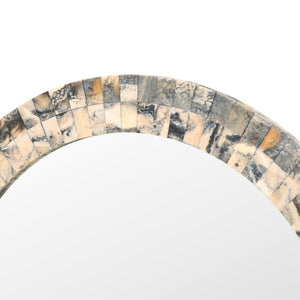 Safavieh LORI, 29.2" Reflective Antique Green & Horn Mosaic Mirror - Stylish Accent for Any Room Decor MRR1503A