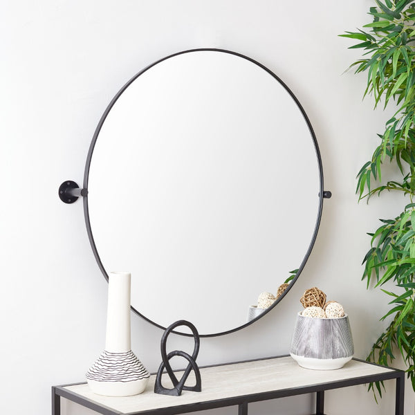 Safavieh ELDIA, 36 Inch Iron Mirror - Stylish Minimalist Design to Elevate Any Space with Timeless Elegance Black MRR2000B