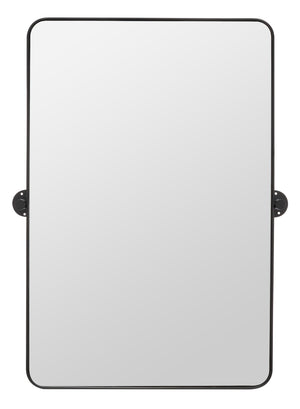 Safavieh DELINAH, 24-Inch Iron Mirror – Elevate Your Space with Minimalist Elegance and Timeless Style Black MRR2001A