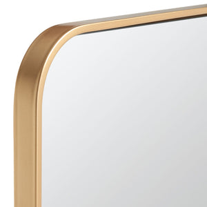 Safavieh DELINAH, 24-Inch Iron Mirror – Elevate Your Space with Minimalist Elegance and Timeless Style Brass MRR2001C