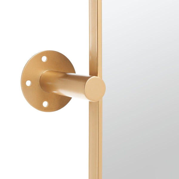 Safavieh DELINAH, 24-Inch Iron Mirror – Elevate Your Space with Minimalist Elegance and Timeless Style Brass MRR2001C