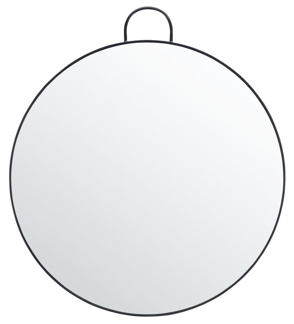 Safavieh CARLISI, 36-Inch Round Iron Mirror for Modern Minimalist Decor - Elevate Your Space Elegantly Black MRR2002A