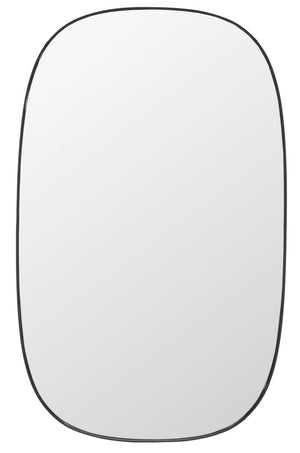 Safavieh VARIA, 23-Inch Iron Mirror - A Stylish Minimalist Accent for Modern Home Décor and Timeless Elegance Black MRR2007B