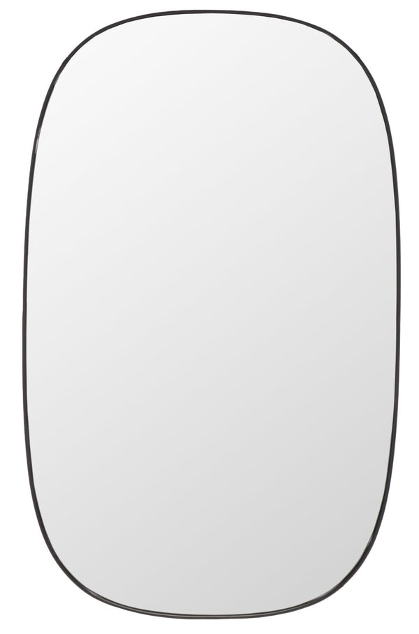 Safavieh VARIA, 23-Inch Iron Mirror - A Stylish Minimalist Accent for Modern Home Décor and Timeless Elegance Black MRR2007B