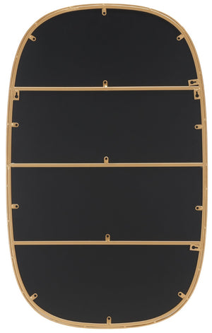 Safavieh VARIA, 23-Inch Iron Mirror - A Stylish Minimalist Accent for Modern Home Décor and Timeless Elegance Brass MRR2007C