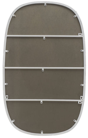 Safavieh VARIA, 23-Inch Iron Mirror - A Stylish Minimalist Accent for Modern Home Décor and Timeless Elegance Silver MRR2007D