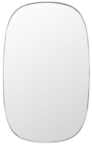 Safavieh VARIA, 23-Inch Iron Mirror - A Stylish Minimalist Accent for Modern Home Décor and Timeless Elegance Silver MRR2007D