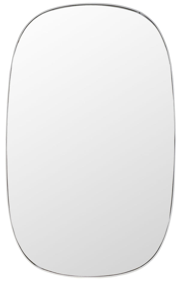 Safavieh VARIA, 23-Inch Iron Mirror - A Stylish Minimalist Accent for Modern Home Décor and Timeless Elegance Silver MRR2007D