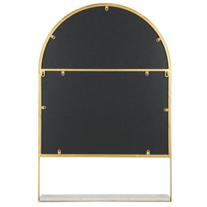 Safavieh YURIKO, 24-Inch Circular Iron Mirror - Minimalist Design for Contemporary Home Décor Elegance Brass MRR2009A