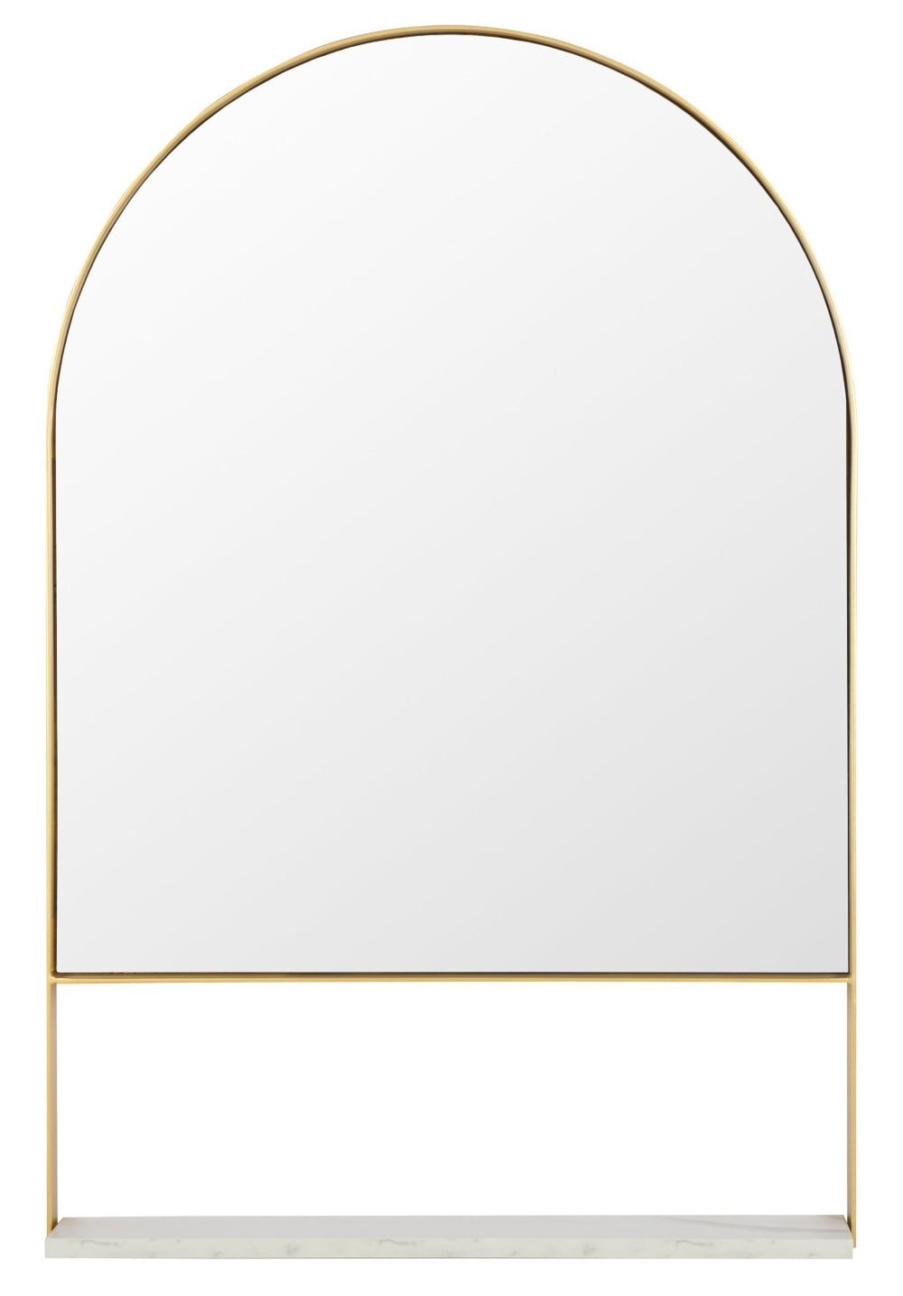 Safavieh YURIKO, 24-Inch Circular Iron Mirror - Minimalist Design for Contemporary Home Décor Elegance Brass MRR2009A