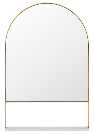 Safavieh YURIKO, 24-Inch Circular Iron Mirror - Minimalist Design for Contemporary Home Décor Elegance Brass MRR2009A
