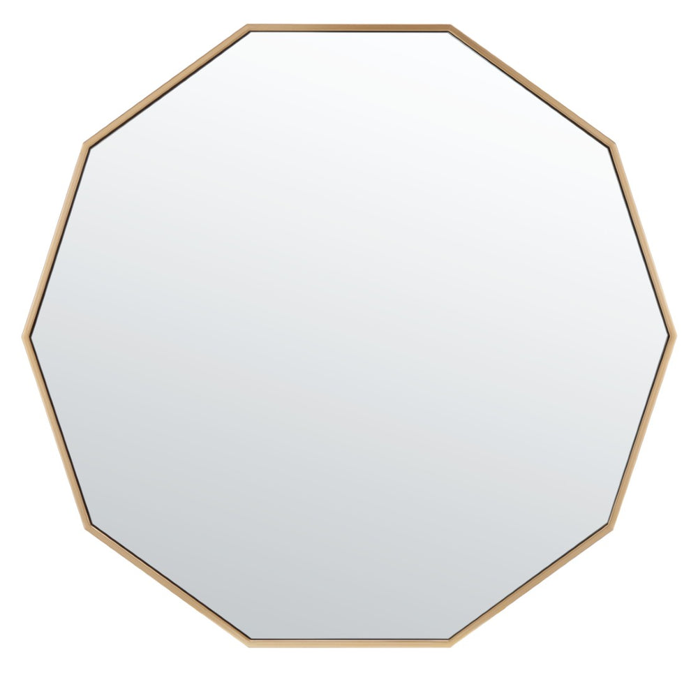 Safavieh KYNA, 34.5 Inch Iron Mirror – Modern Industrial Accent for Stylish Home Décor & Versatile Use Brass MRR2010A