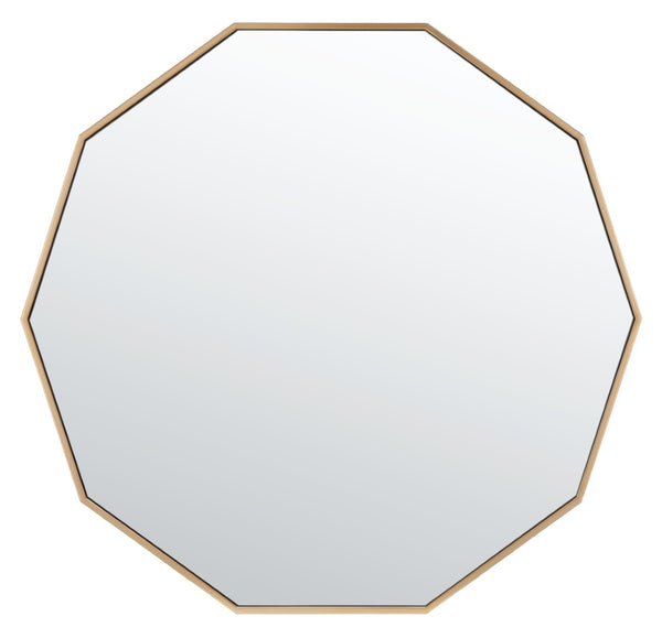 Safavieh KYNA, 34.5 Inch Iron Mirror – Modern Industrial Accent for Stylish Home Décor & Versatile Use Brass MRR2010A