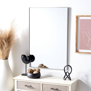 Safavieh HARLON, 24-Inch Circular Mirror with Elegant Iron Frame, Perfect for Any Room Decor and Style Silver MRR2011B