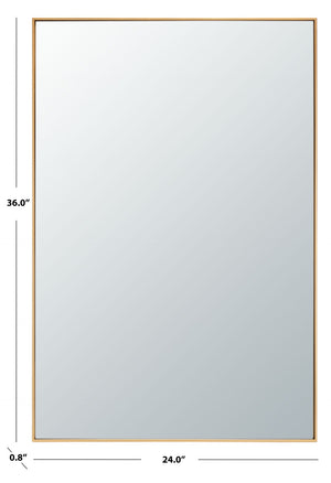 Safavieh HARLON, 24-Inch Circular Mirror with Elegant Iron Frame, Perfect for Any Room Decor and Style Brass MRR2011C