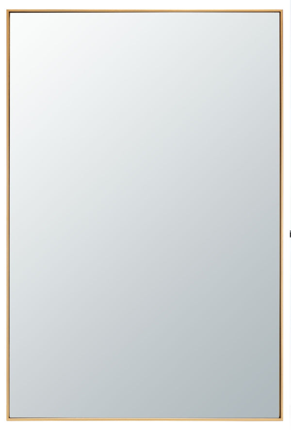 Safavieh HARLON, 24-Inch Circular Mirror with Elegant Iron Frame, Perfect for Any Room Decor and Style Brass MRR2011C