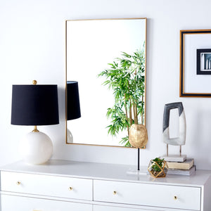 Safavieh HARLON, 24-Inch Circular Mirror with Elegant Iron Frame, Perfect for Any Room Decor and Style Brass MRR2011C