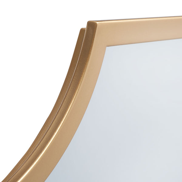Safavieh ELENIN, Sophisticated 19.75 Inch Iron Mirror - Minimalist Design to Elevate Any Space Effortlessly Brass MRR2012A