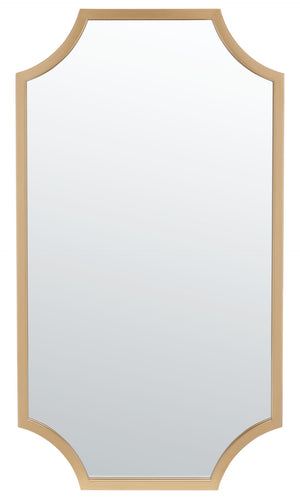 Safavieh ELENIN, Sophisticated 19.75 Inch Iron Mirror - Minimalist Design to Elevate Any Space Effortlessly Brass MRR2012A