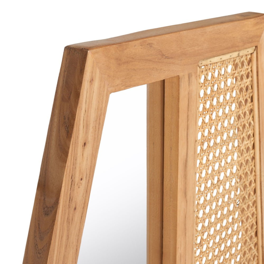 Safavieh JALEN, 24-Inch Elegant Wood Mirror - Modern Classic Design for Brightening Any Space Effortlessly Natural MRR2018B
