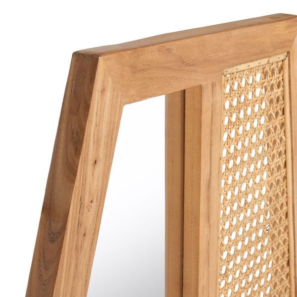 Safavieh JALEN, 24-Inch Elegant Wood Mirror - Modern Classic Design for Brightening Any Space Effortlessly Natural MRR2018B