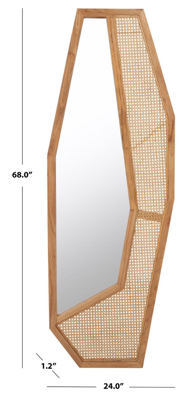 Safavieh JALEN, 24-Inch Elegant Wood Mirror - Modern Classic Design for Brightening Any Space Effortlessly Natural MRR2018B