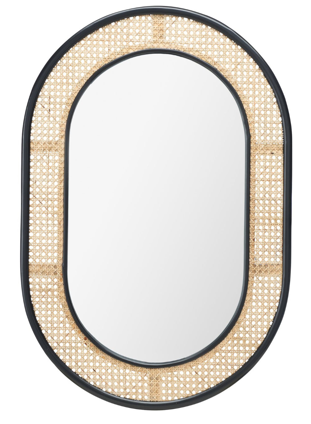 Safavieh CAYCE, 24-Inch Black/Natural Wood Mirror – Stylish, Versatile Decor for Any Room’s Focal Point MRR2020A