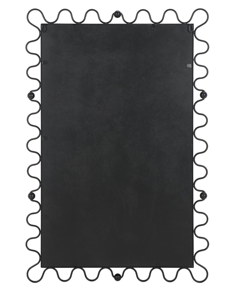Safavieh CINQ 24" Black Metal Tube Mirror - Modern Minimalist Design for Entryways, Living Rooms & More MRR2502A